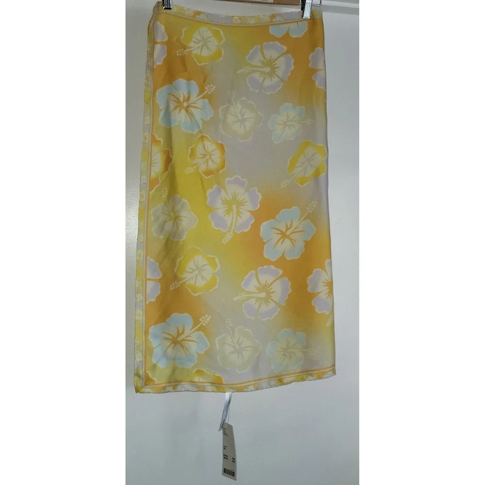 Urban Outfitters Scarf‎ Yellow White Orange Blue Polyester New with Tags